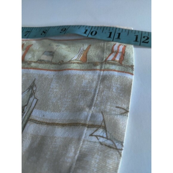 Earthbound Mens Button Up Short Sleeve Shirt Sailboat Print‎ Cream Size Large - Picture 9 of 10